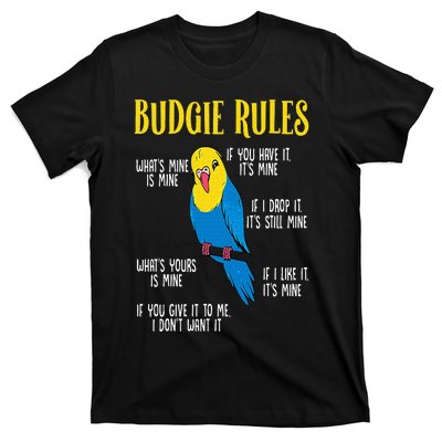 Parakeet Budgie Rules Bird Budgerigar T-Shirt