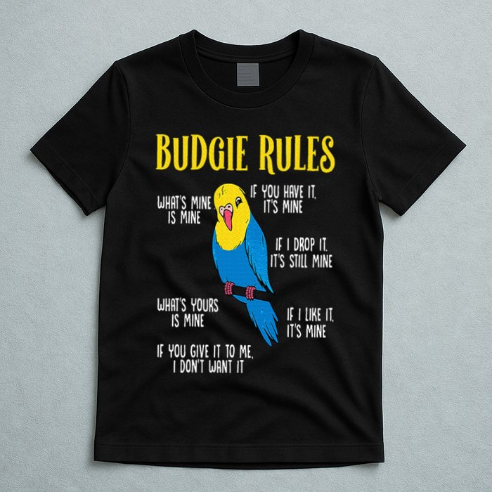 Parakeet Budgie Rules Bird Budgerigar T-Shirt