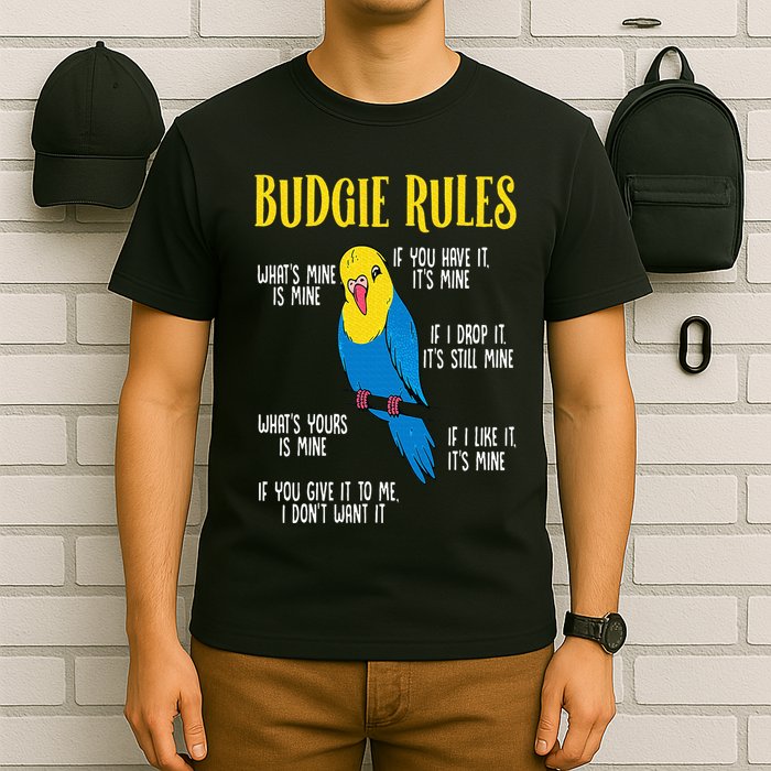 Parakeet Budgie Rules Bird Budgerigar T-Shirt