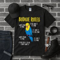 Parakeet Budgie Rules Bird Budgerigar Tall T-Shirt