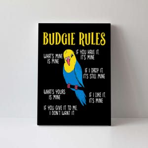 Parakeet Budgie Rules Bird Budgerigar Canvas