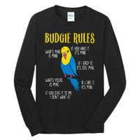 Parakeet Budgie Rules Bird Budgerigar Tall Long Sleeve T-Shirt