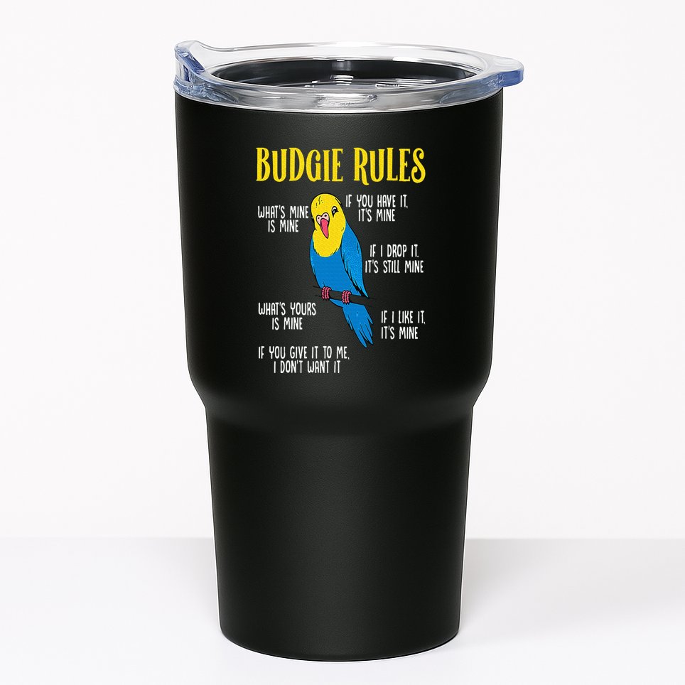 Parakeet Budgie Rules Bird Budgerigar Tumbler