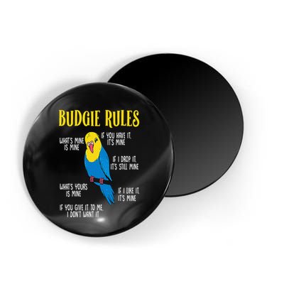 Parakeet Budgie Rules Bird Budgerigar Magnet
