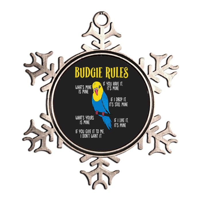 Parakeet Budgie Rules Bird Budgerigar Metallic Star Ornament