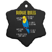 Parakeet Budgie Rules Bird Budgerigar Ceramic Star Ornament