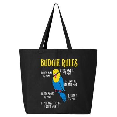 Parakeet Budgie Rules Bird Budgerigar 25L Jumbo Tote