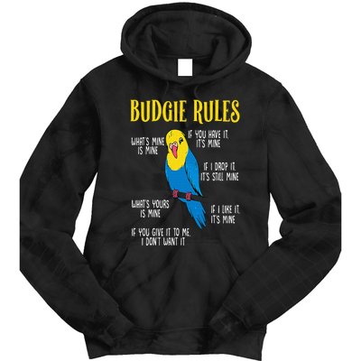 Parakeet Budgie Rules Bird Budgerigar Tie Dye Hoodie