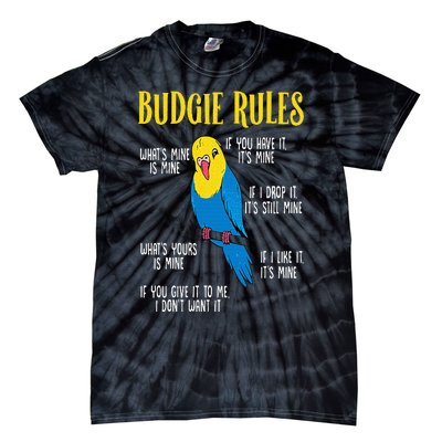 Parakeet Budgie Rules Bird Budgerigar Tie-Dye T-Shirt