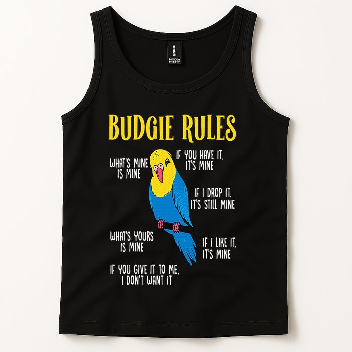 Parakeet Budgie Rules Bird Budgerigar Tank Top