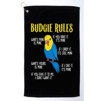 Parakeet Budgie Rules Bird Budgerigar Golf Towel