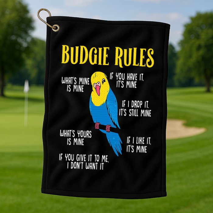 Parakeet Budgie Rules Bird Budgerigar Golf Towel