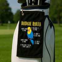 Parakeet Budgie Rules Bird Budgerigar Golf Towel