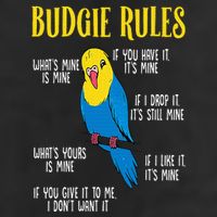 Parakeet Budgie Rules Bird Budgerigar Golf Towel