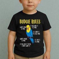 Parakeet Budgie Rules Bird Budgerigar Toddler T-Shirt