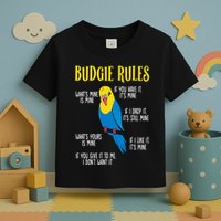 Parakeet Budgie Rules Bird Budgerigar Toddler T-Shirt