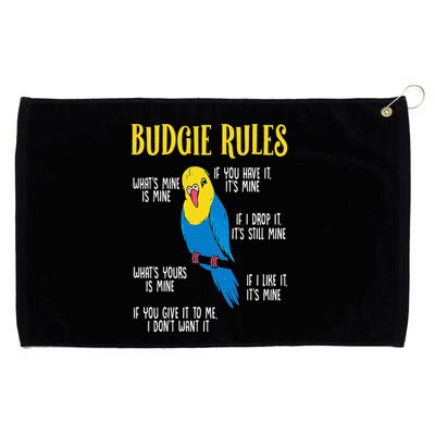Parakeet Budgie Rules Bird Budgerigar Grommeted Golf Towel