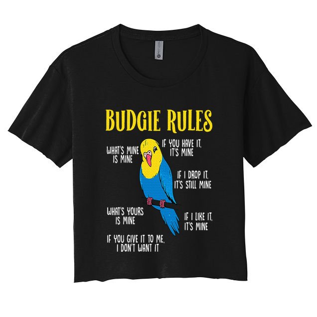Parakeet Budgie Rules Bird Budgerigar Crop Top