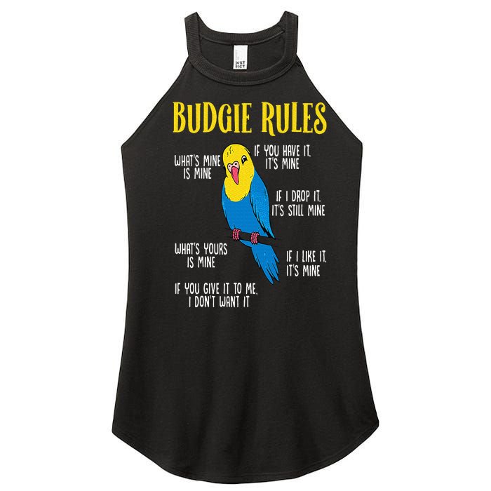 Parakeet Budgie Rules Bird Budgerigar Women’s Perfect Tri Rocker Tank