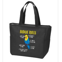 Parakeet Budgie Rules Bird Budgerigar Zip Tote Bag