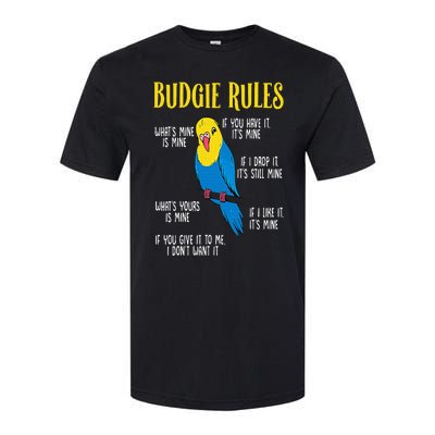 Parakeet Budgie Rules Bird Budgerigar Softstyle® CVC T-Shirt