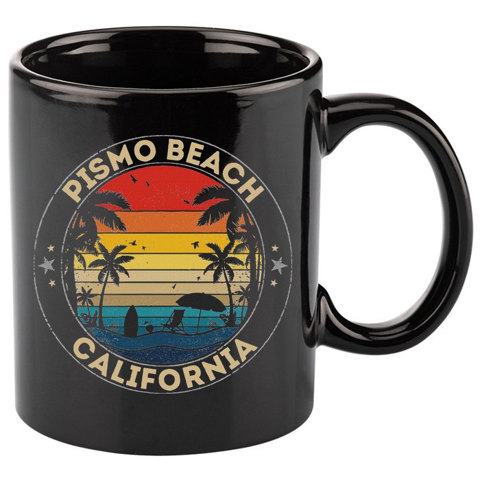Pismo Beach Souvenir California Reminder 11oz C Handle Ceramic Mug
