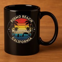 Pismo Beach Souvenir California Reminder 11oz C Handle Ceramic Mug