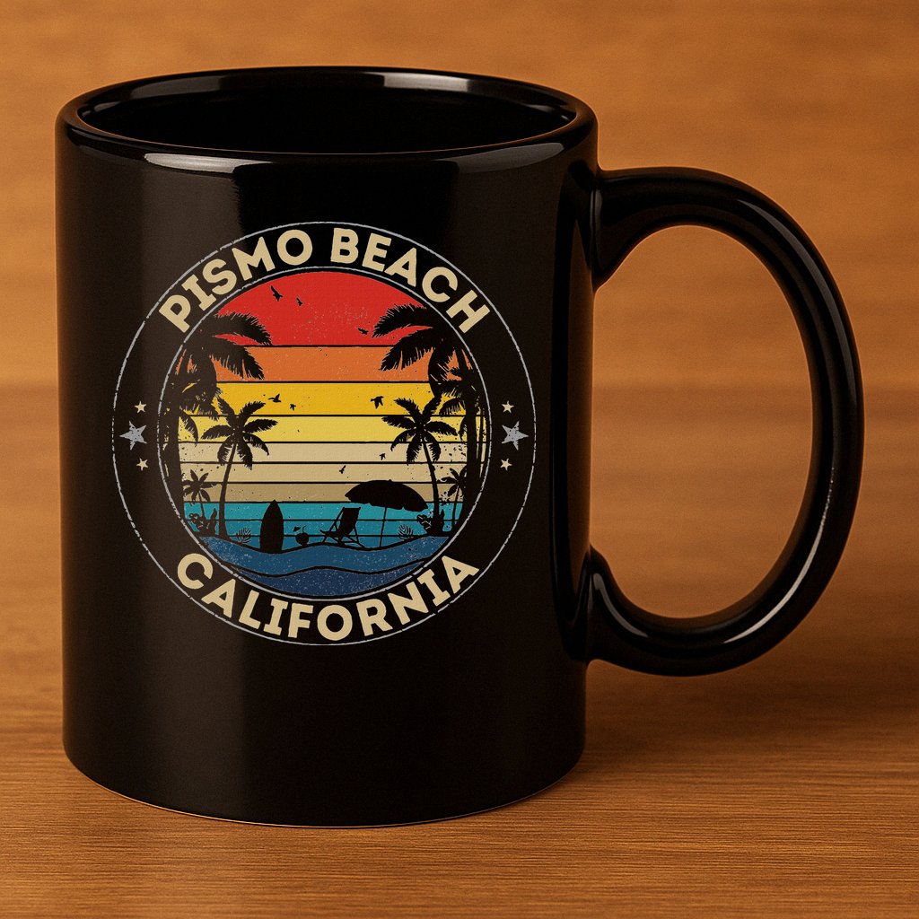 Pismo Beach Souvenir California Reminder 11oz C Handle Ceramic Mug