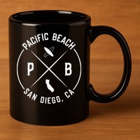 Pacific Beach San Diego California Pb San Diego 11oz C Handle Ceramic Mug