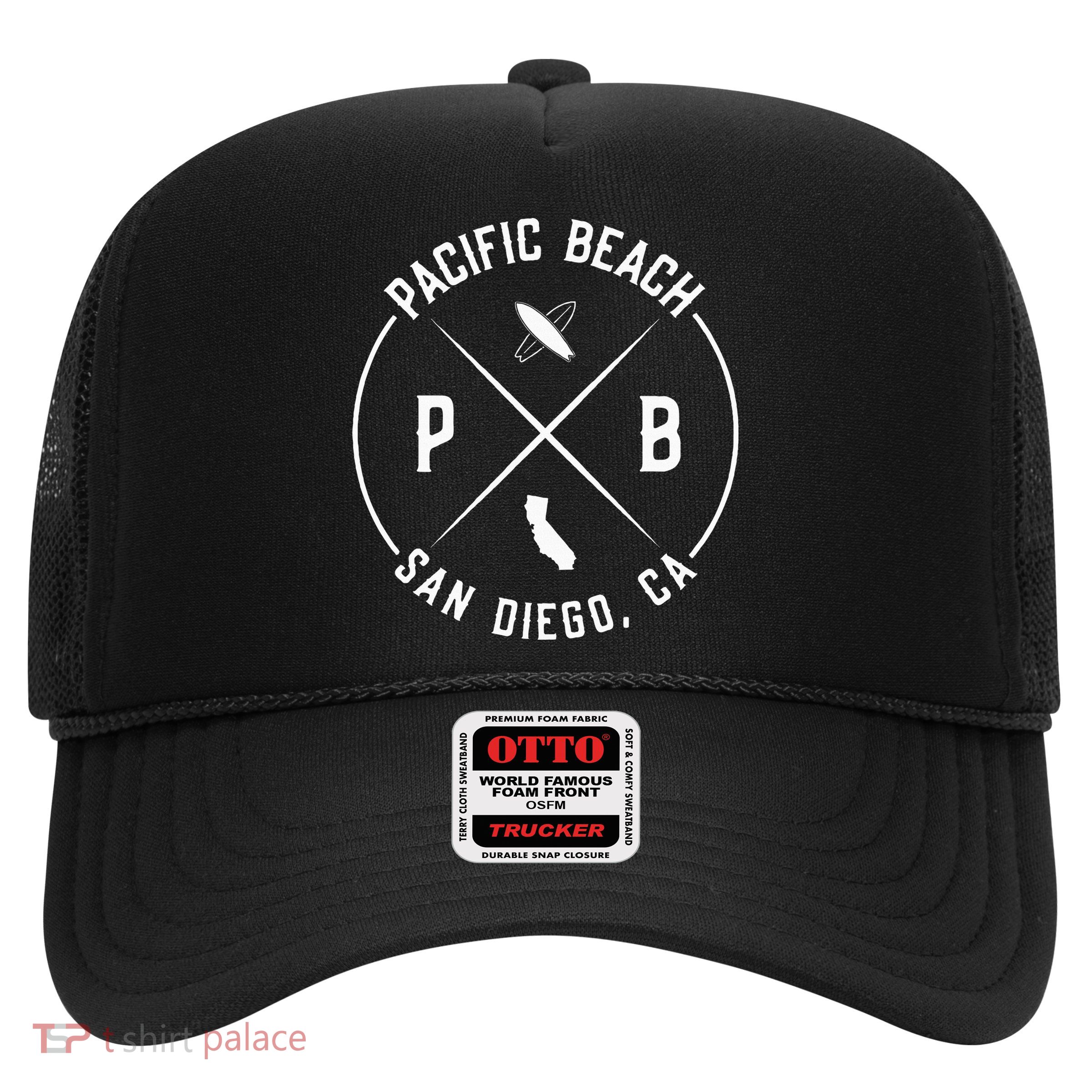 Pacific Beach San Diego California Pb San Diego Trucker Hat
