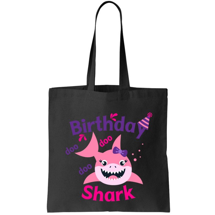 Pink Birthday Shark Doo Doo Doo Bag