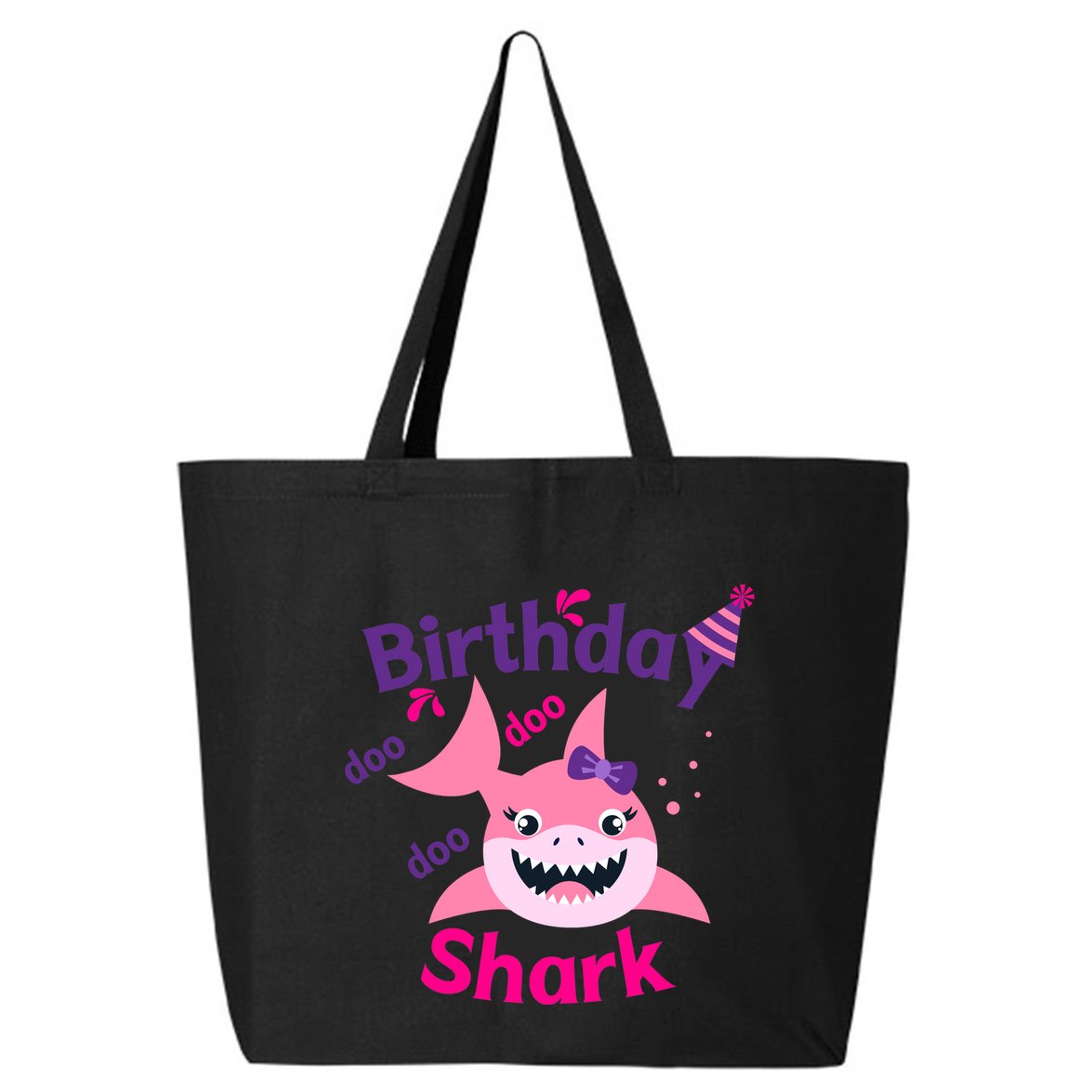 Pink Birthday Shark Doo Doo Doo 25L Jumbo Tote