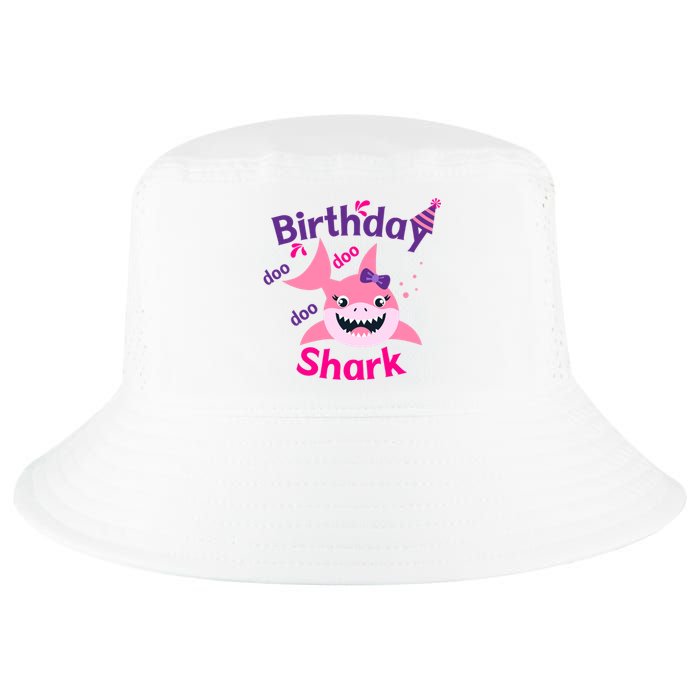 Pink Birthday Shark Doo Doo Doo Cool Comfort Performance Bucket Hat