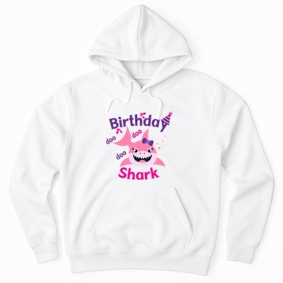 Pink Birthday Shark Doo Doo Doo Hoodie