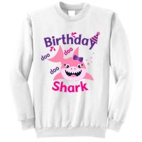 Pink Birthday Shark Doo Doo Doo Sweatshirt