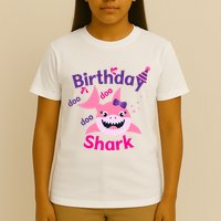 Pink Birthday Shark Doo Doo Doo T-Shirt
