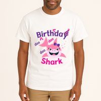 Pink Birthday Shark Doo Doo Doo Tall T-Shirt