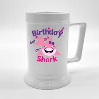 Pink Birthday Shark Doo Doo Doo Beer Stein