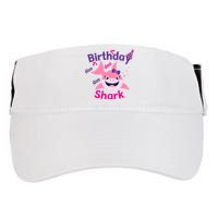 Pink Birthday Shark Doo Doo Doo Adult Drive Performance Visor