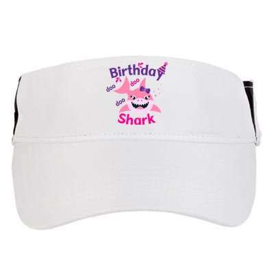 Pink Birthday Shark Doo Doo Doo Adult Drive Performance Visor