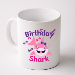 Pink Birthday Shark Doo Doo Doo Coffee Mug