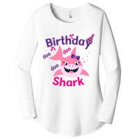 Pink Birthday Shark Doo Doo Doo Women's Perfect Tri Tunic Long Sleeve Shirt