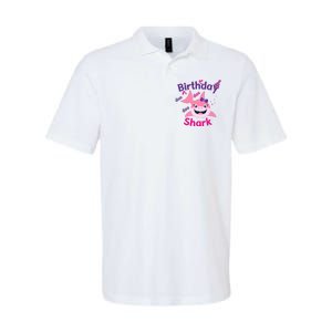 Pink Birthday Shark Doo Doo Doo Softstyle Adult Sport Polo