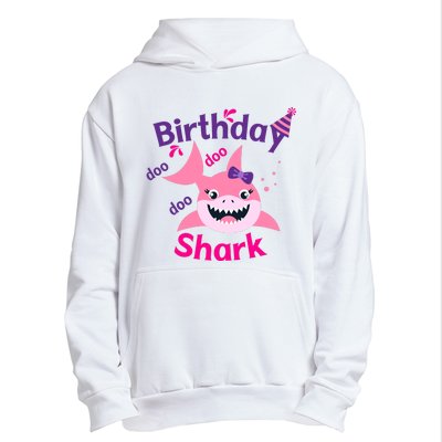 Pink Birthday Shark Doo Doo Doo Urban Pullover Hoodie