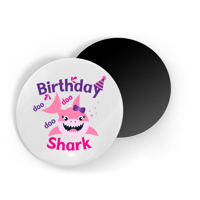 Pink Birthday Shark Doo Doo Doo Magnet