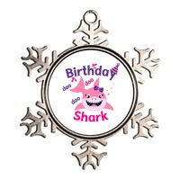 Pink Birthday Shark Doo Doo Doo Metallic Star Ornament