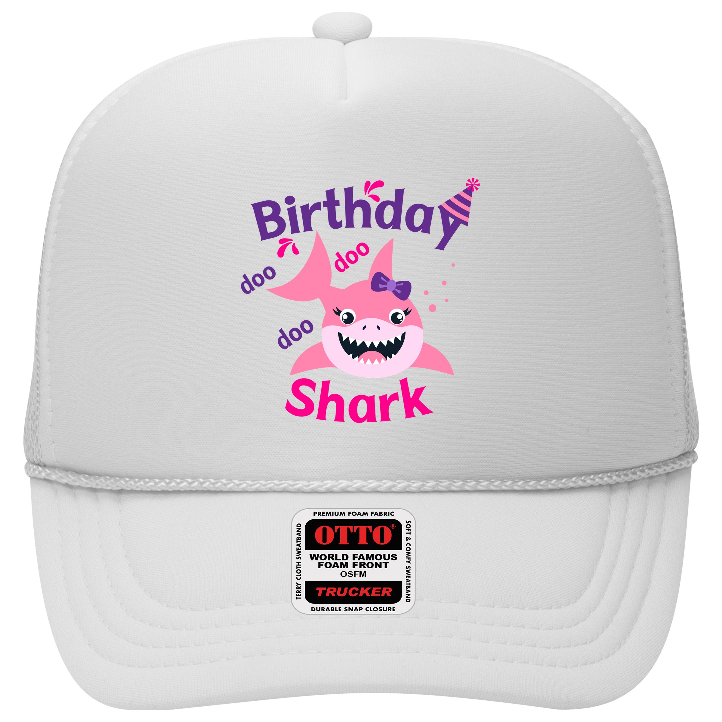 Pink Birthday Shark Doo Doo Doo Hat