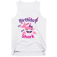 Pink Birthday Shark Doo Doo Doo Tank Top