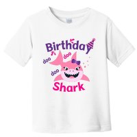 Pink Birthday Shark Doo Doo Doo Toddler T-Shirt