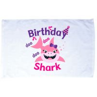 Pink Birthday Shark Doo Doo Doo Microfiber Hand Towel